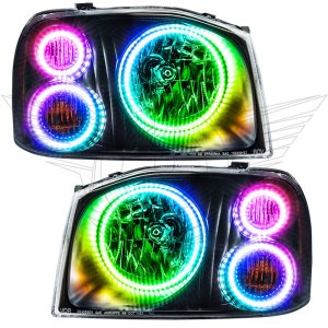 Nissan Frontier Headlight Halo Kit - ORACLE Lighting - ColorSHIFT Triple Halo - Triple - ColorSHIFT - `01-`04